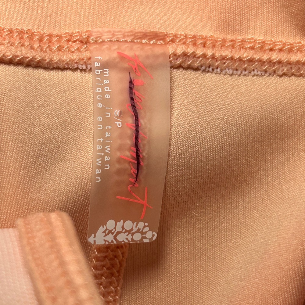 Free‎ People Back It Up Cutout Peach Crisscross Back Jumpsuit Bodysuit Small - Picture 7 of 9